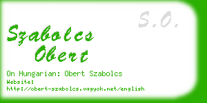 szabolcs obert business card